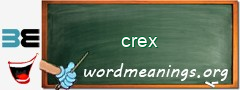 WordMeaning blackboard for crex